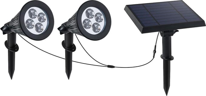 Set van 2 gekoppelde zonne-spotlights 400LM FAMILY SPIKY