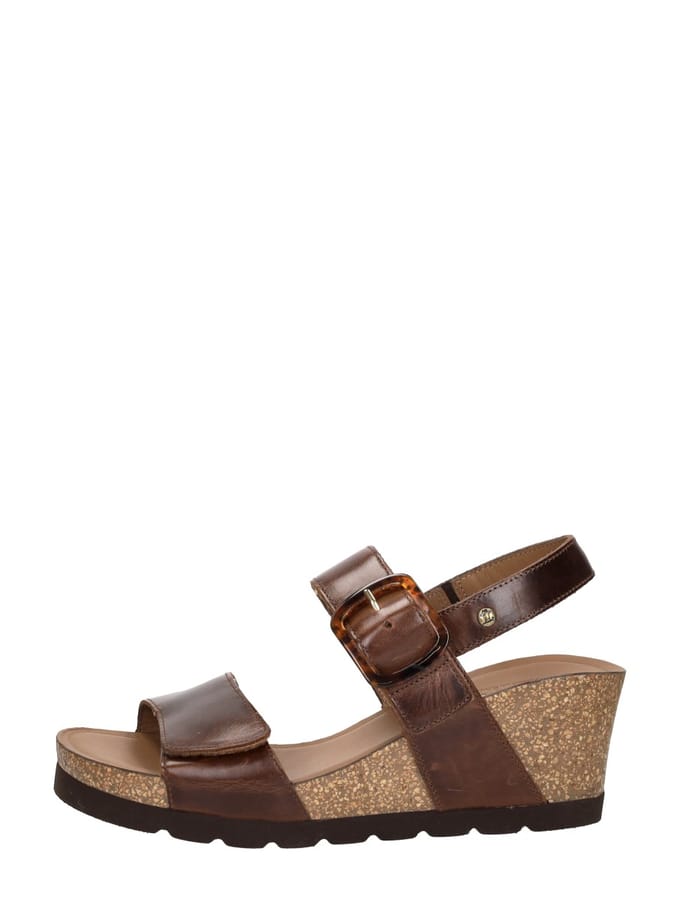 Panama Jack Valle Clay Sandalen Hak - donkerbruin - Maat 41