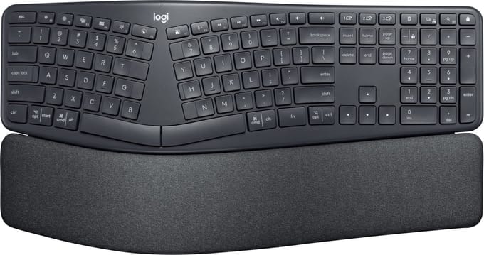 Logitech ERGO K860 Split for Business toetsenbord Kantoor Bluetooth AZERTY Frans Grafiet