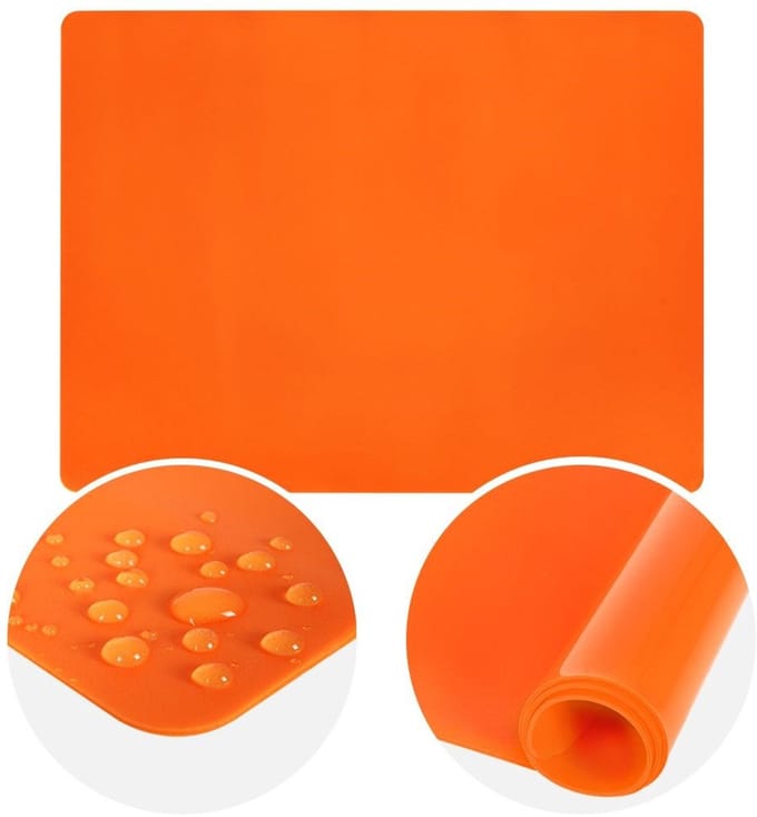 Orion SILLINIE - Siliconen Deegmat - 40x30 cm - Antislip - Oranje