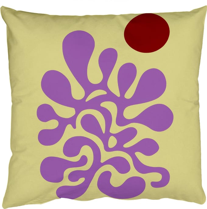 Sierkussens - Kussentjes Woonkamer - 60x60 cm - Koraal - Cirkel - Abstract - Geel