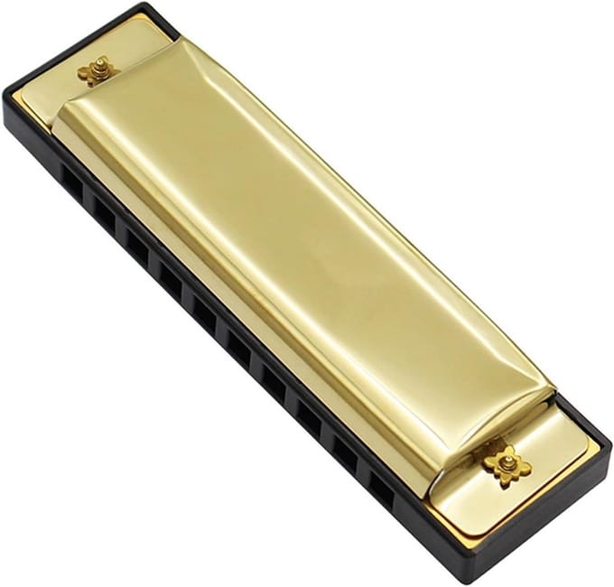 student mondharmonica Goud 10 Gaten 20 Tone Harmonica Sleutel Van C Mondorgel Muziekinstrument