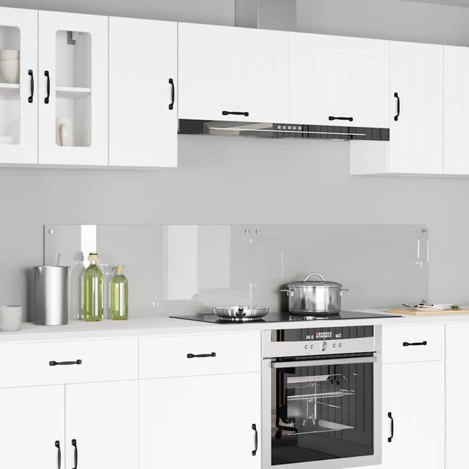 vidaXL - Keukenachterwand - 2 - st - Transparant - 100 - x - 40 - cm - gehard - glas