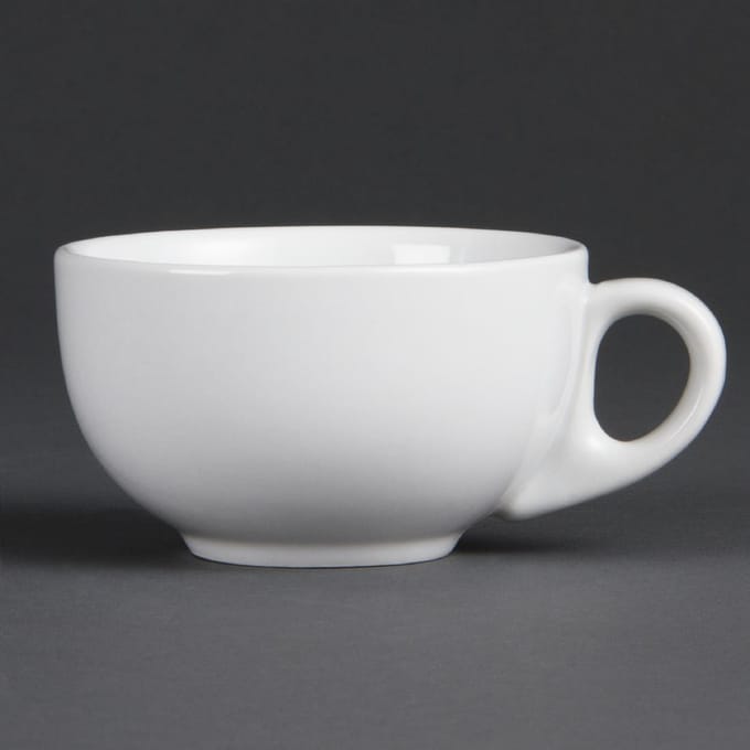 Olympia - Cappuccinokop wit porselein ( set van 12 stuks )