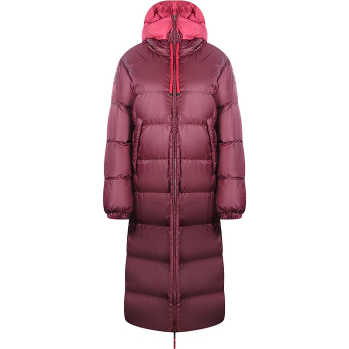 Parajumpers slaapzak omkeerbaar rood lang donsjack met capuchon