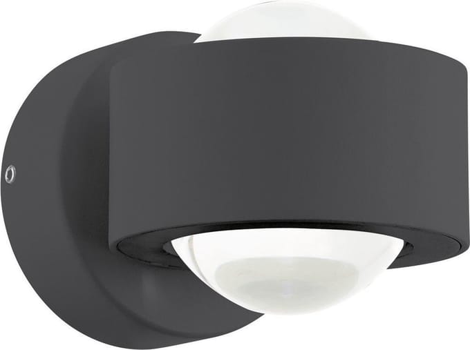 EGLO Ono 2 - Wandlamp - 2 Lichts - Antraciet - Helder