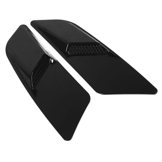 2 Stuks Motorkap Luchtuitlaat Cover Voorste Motorkap Decoratie Vervanging voor Ford Mustang 2015 tot black