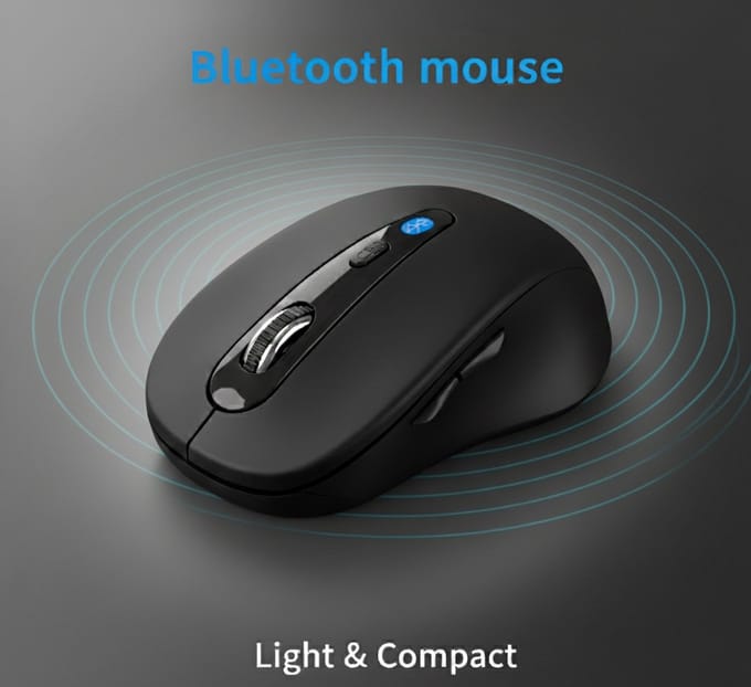 Compacte draadloze Bluetooth muis Zwart