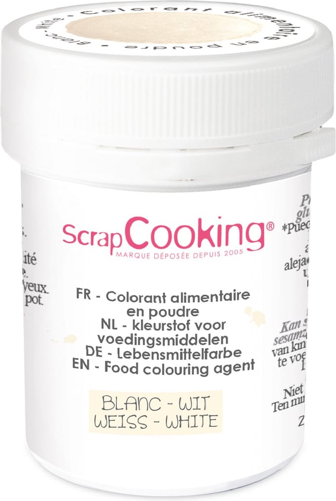 ScrapCooking Poederkleurstof Wit 5g