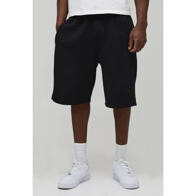Tall Essential Baggy Fit Jersey Short | Black | Size 2XL