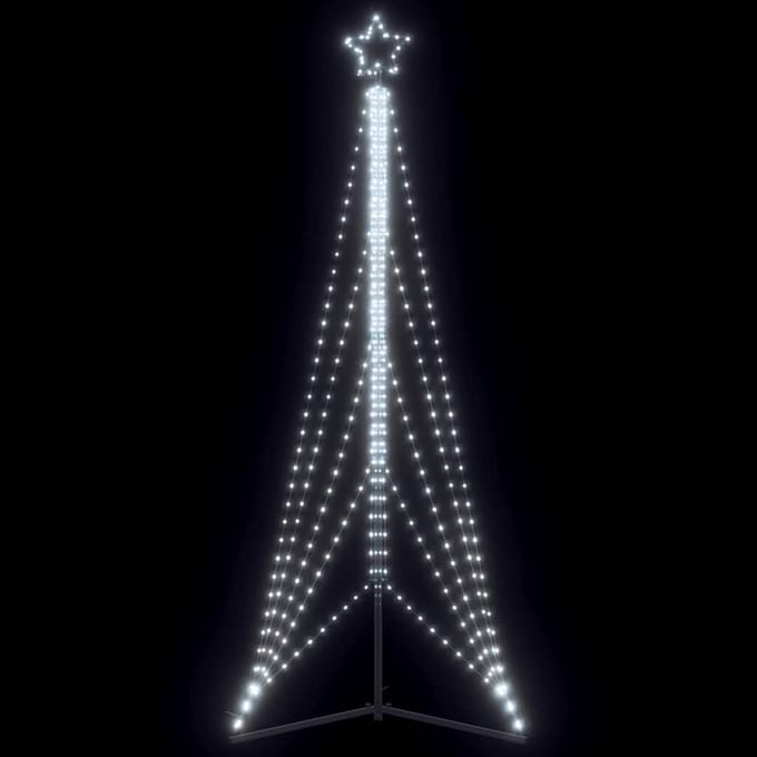 vidaXL - LED-kerstboom - 525 - LEDs - koud - wit - 302 - cm