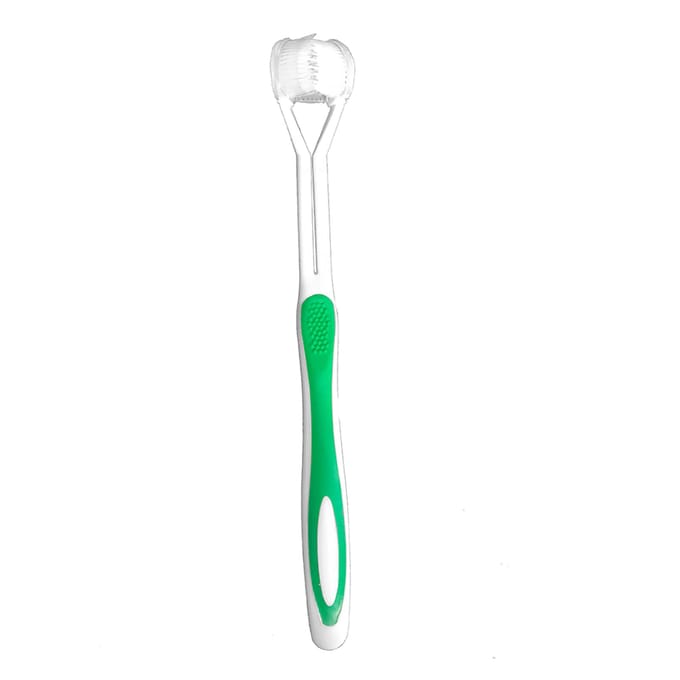 Driekantige Tandenborstel met 4 Vervangbare Borstelkoppen Zachte Borstel Tandenborstel Set voor Autisme veelkleurig