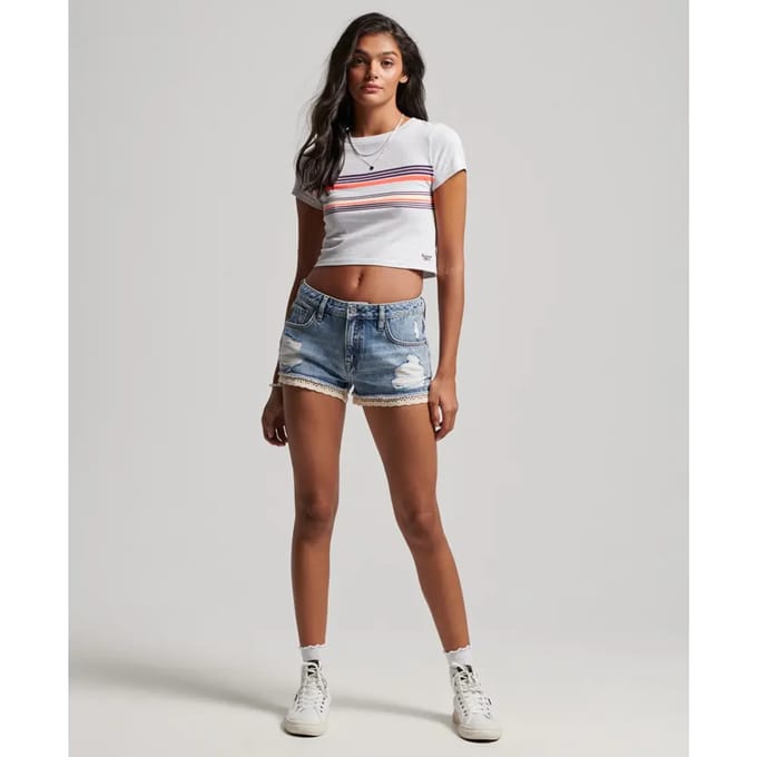 Superdry - Denim hot short - Dames - Jeans shorts