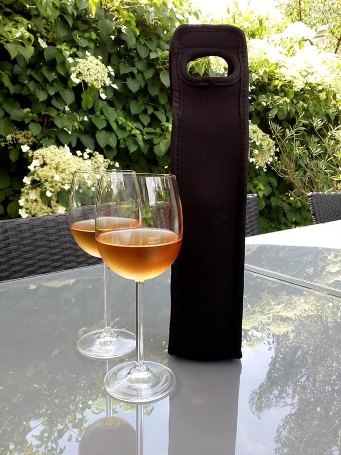 Wijnkoeler - zwart - isolerend - water - Champagne - koeler