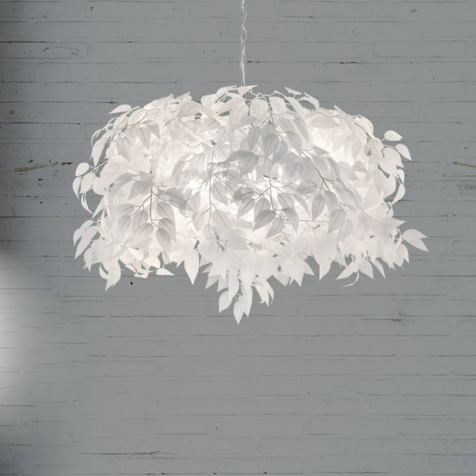 REALITY LEAVY - Hanglamp - Chroom - excl. 4x E14 4,9W - Plafondbevestiging - Patroon bescherming - In hoogte verstelbaar