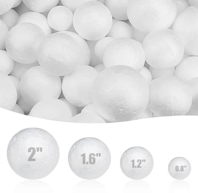 Grote Styrofoam Ballen 20 cm - 2 Stuks voor Creatieve DIY Projecten