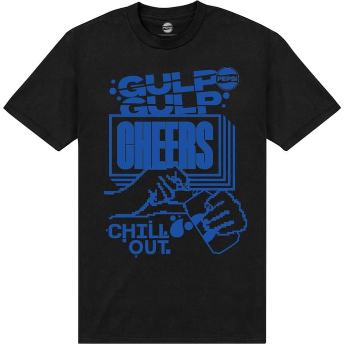 Pepsi Co. Cheers! Men's T-Shirt - Black - 3XL