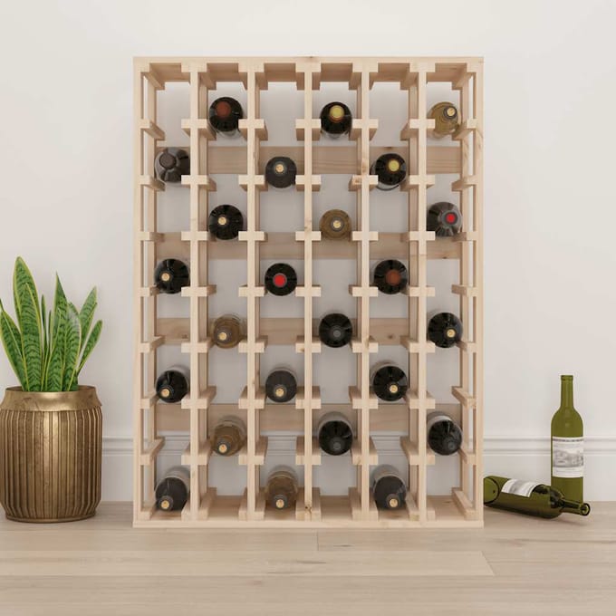 vidaXL - Wijnrek - 70x33x94 - cm - massief - grenenhout - bruin