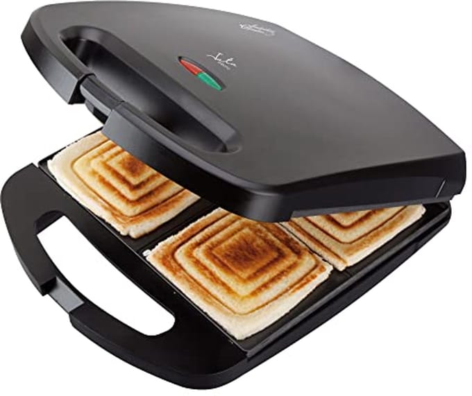 Sandwichmaker voor 4 Sandwiches met Antiaanbaklaag en 1500W Vermogen