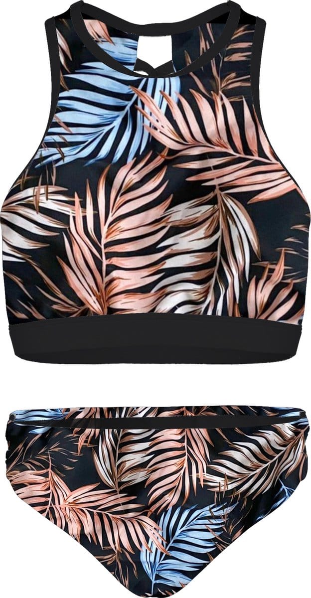 Dames bikini sport met gevlochten detail - Palm leaf M
