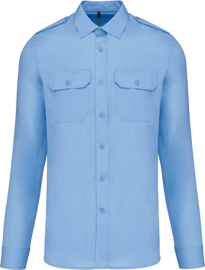 Kariban Herenpilootoverhemd lange mouwen K505 - sky blue - S