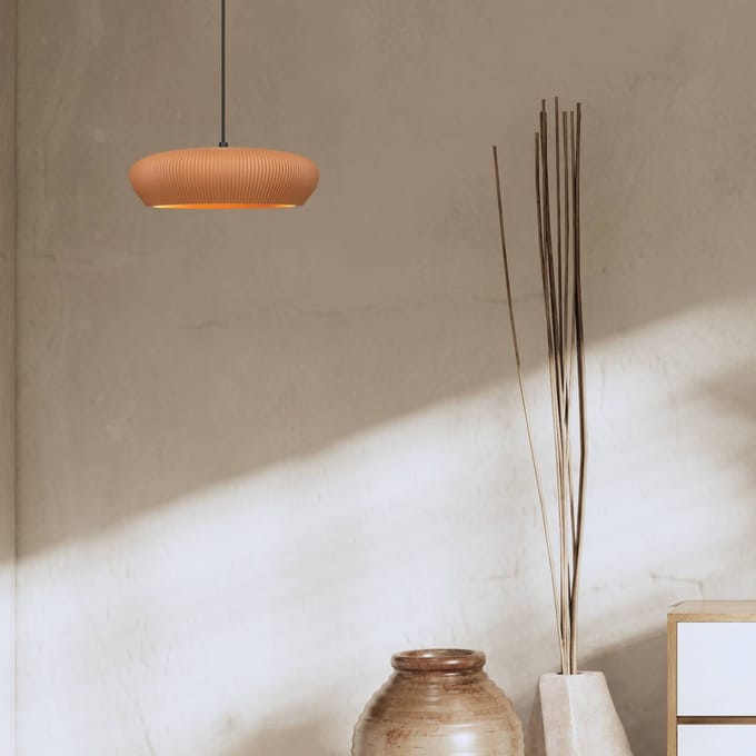 Zambelis Hanglamp 2591, terracotta, Ø 29 cm, klei, G9