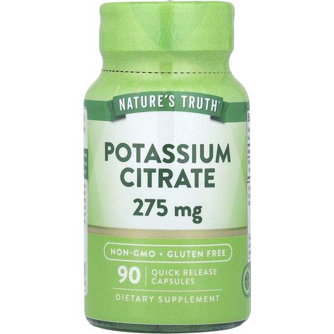 Nature'S Truth, Kaliumcitraat, 275 mg, 90 Snel oplosbare Capsules