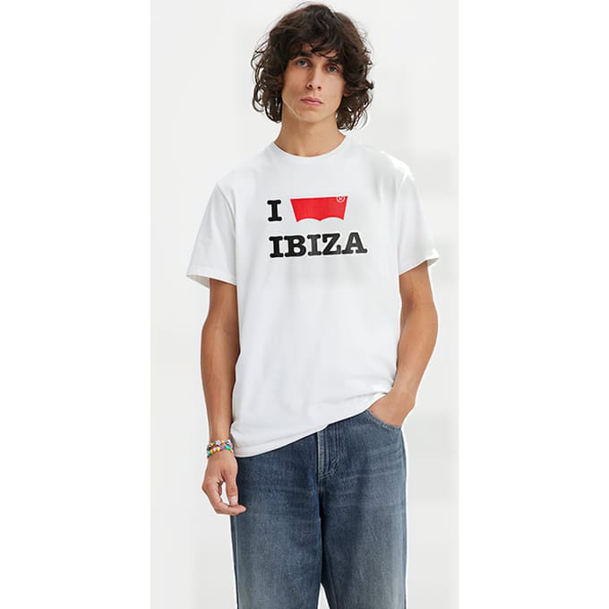 Levi's Destination Tee Levi Ibiza White Graphi Taglia: M | T-shirt stampate Outlet | Uomo | Bianco
