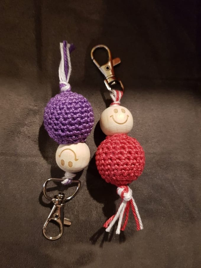 Sleutelhanger Gelukspoppetje Paars