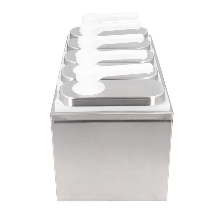 Sausdispenser Pomp Salade Jam Kruiden Condiment Knijppomp Container met Basis voor Keuken 5 Pumps