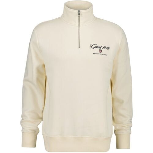 Gant Trui Small Shield 1949 Graphic Half Zip Cream / male