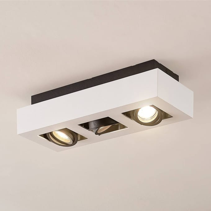 Arcchio - buitenspot - 3lichts - Aluminium - H: 8.5 cm - GU10 - wit