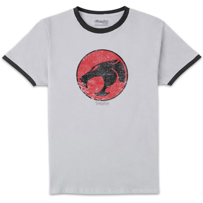 Thundercats Retro Logo Unisex Ringer T-Shirt - White/Black - M
