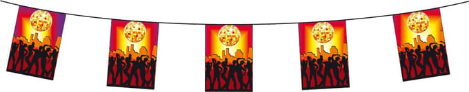 Feestartikelen en versieringen - seventies/eighties slingers - disco thema - 3 meter