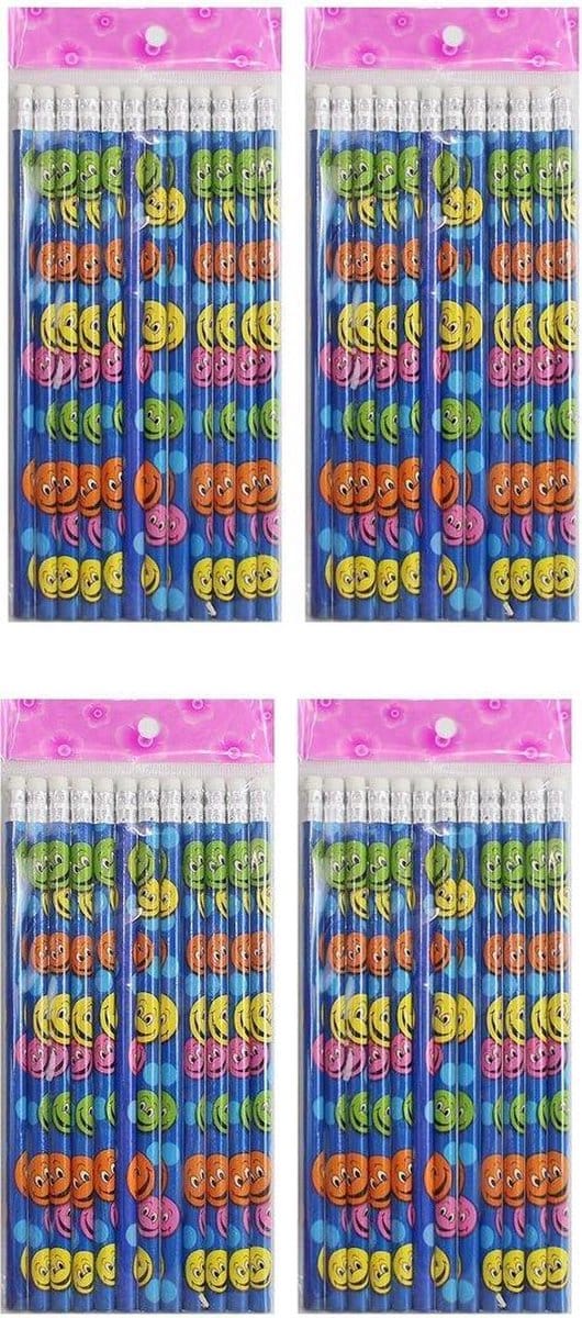 Smiley Potlood met Gum | Potloden 48 stuks