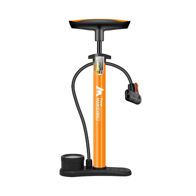 Fietspomp met manometer Multifunctionele draagbare pomp voor fietsen en auto's 160PSI met zwart