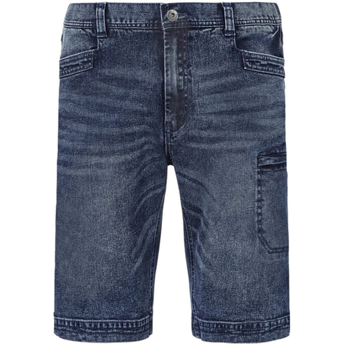Jan Vanderstorm herren Denim Bermuda - 60 - blauw - Plus Size