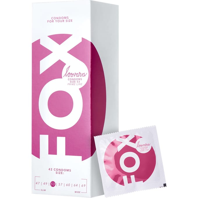 Loovara Intimate - Fox 53 mm - Condooms - Met Glijmiddel - Condoms - 42 stuks