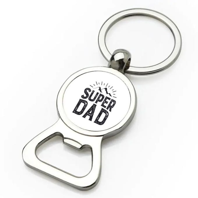 Akyol - super dad flesopener - Papa - vader - cadeau - vaderdag - 9 bij 3 cm