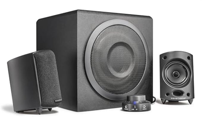 Draadloos 2.1 Luidsprekersysteem met Bluetooth voor TV, Tablet, Smartphone en PC - 65 Watt