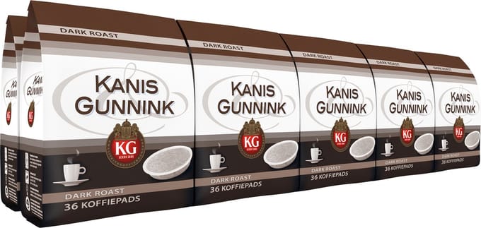 Kanis & Gunnink Dark Roast koffiepads - 10 x 36 pads