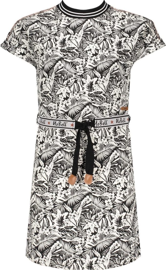NoBell meiden jurk met riem Manou Jet Black maat 110/116