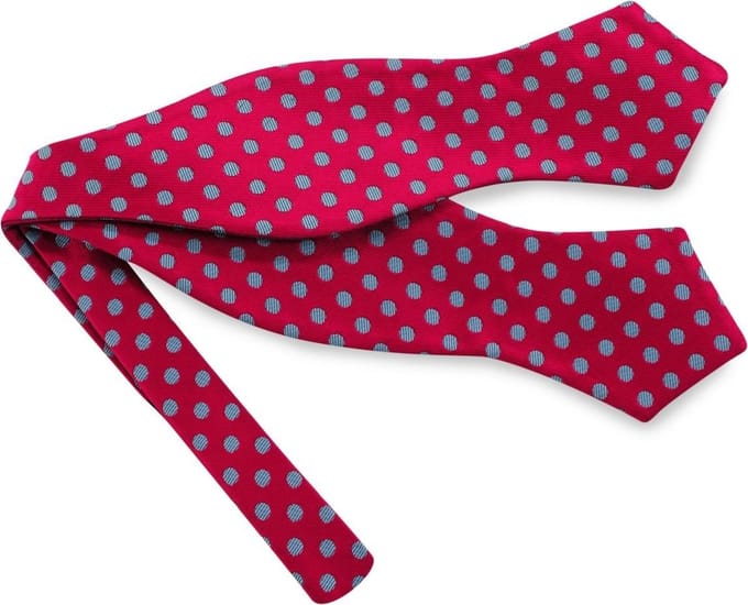 We Love Ties - Vlinderdassen - Vlinderdas Mr Stipple - rood / lichtblauw