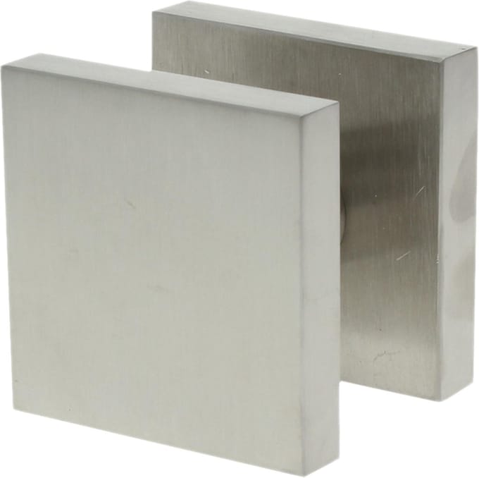 Impresso Voordeurknop Vierkant 60Mm Rozet Massief Rvs