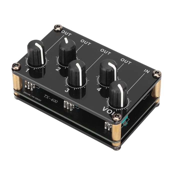 Mini Stereo 4-kanaals Lijnmixer Lage Ruis Professionele 4-kanaals Passieve Mixer voor Mixen