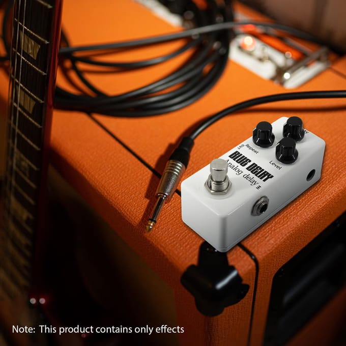 Gitaar Analoog Delay Pedaal Elektrische Gitaar Effect Pedaal True Bypass Zinklegering Shell DC 9V 6.35mm wit