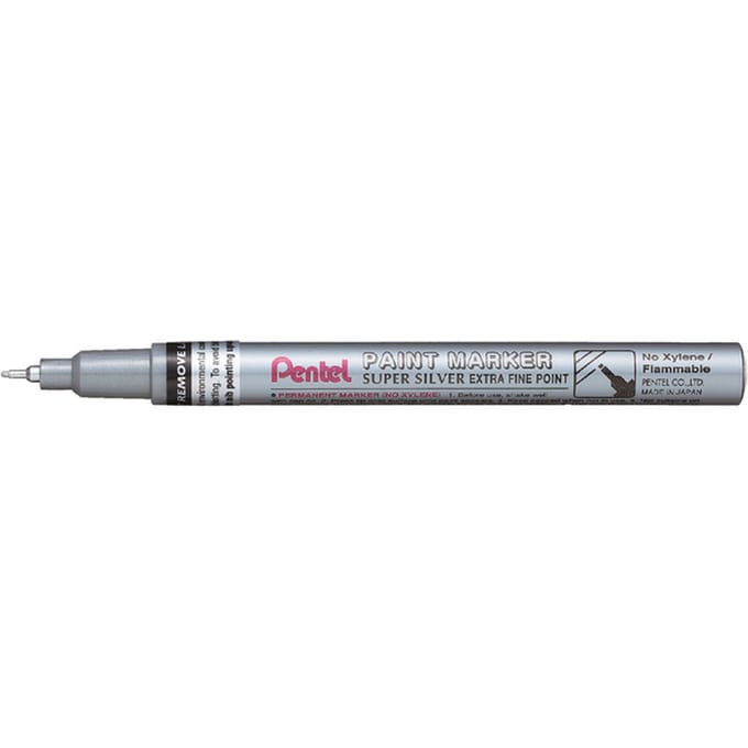 viltstift Pentel MFP10 rond 0.7mm zilver
