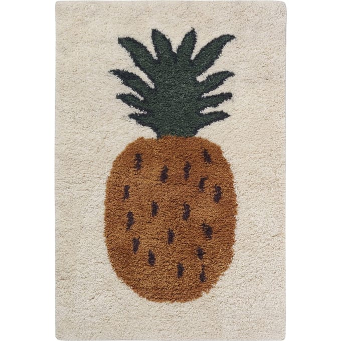 Ferm Living - Fruiticana vloerkleed - Ananas - groot - geel