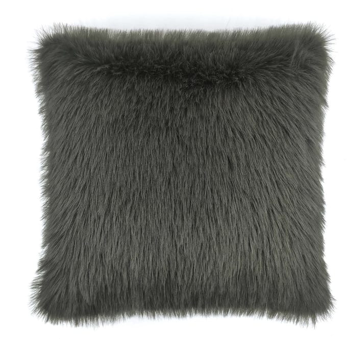 Heckettlane Perle Sierkussen - Fake Fur - 48x48 cm - Grijs