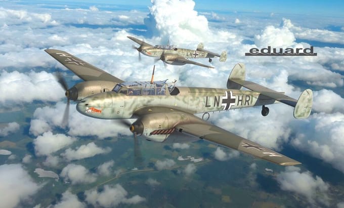 Eduard Modelbouwpakket Vliegtuigen - 8409 Messerschmitt Bf 110D - Weekend Editie - Propellervliegtuig Plastic - 1:48 - Modelbouw